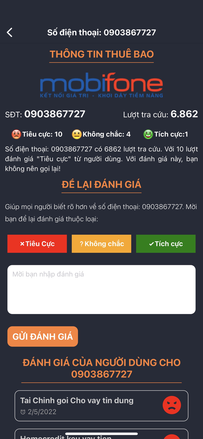 Kiểm Tra Số Điện Thoại