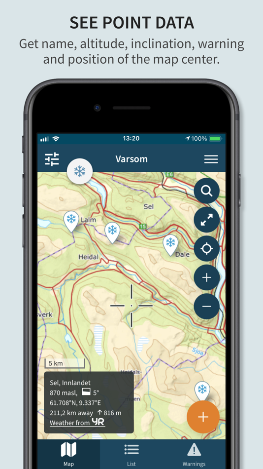 #10. Varsom (iOS) Podle: Norges Vassdrags- og Energidirektorat