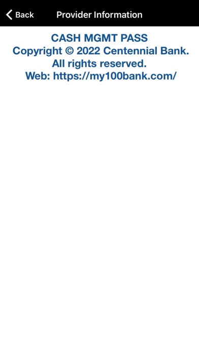 CASH MGMT PASS Screenshot