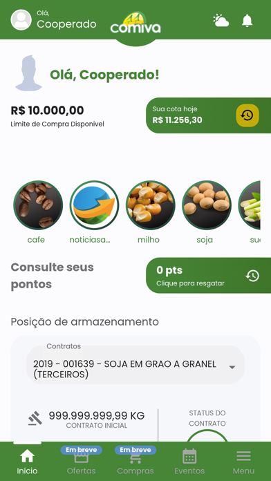 App do Cooperado - Comiva Screenshot