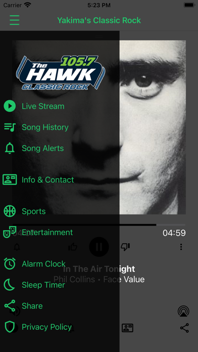 105.7 FM THE HAWK YAKIMA Screenshot