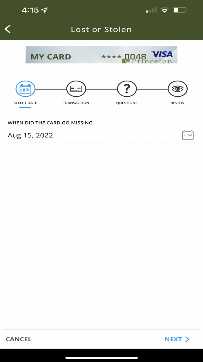 Princeton Federal CU Cards