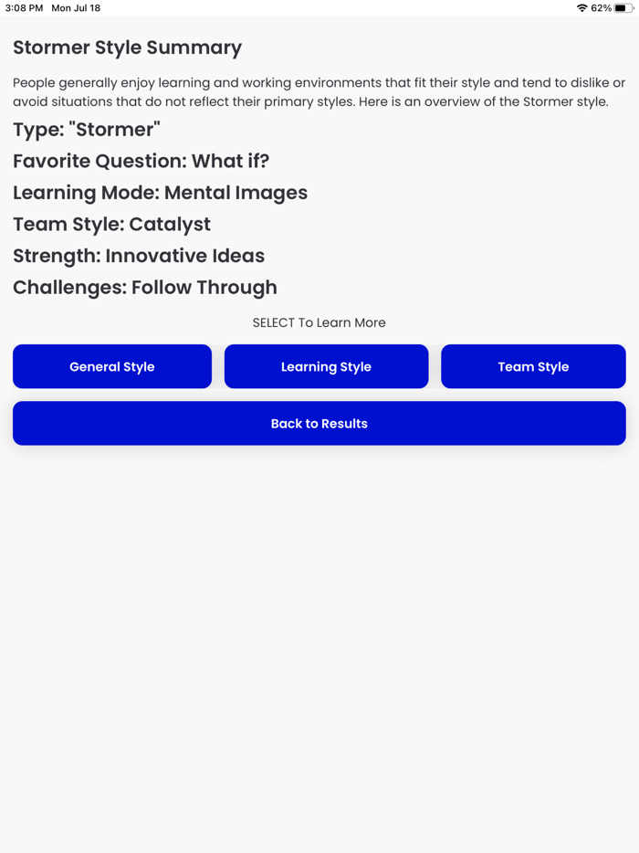 Personal Style Indicator