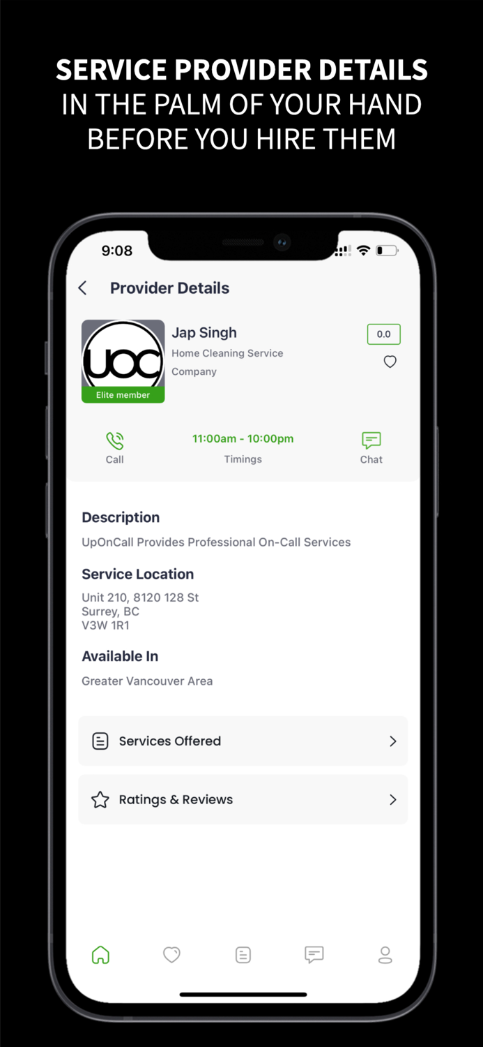 UpOnCall - Hire Local Services