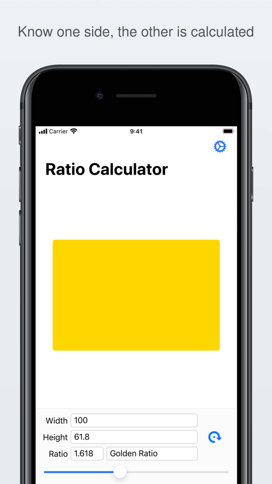 #1. Golden Ratio Calculator++ (iOS) 由: Runar Ovesen Hjerpbakk
