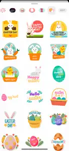 Easter Holiday Wish Stickers screenshot #2 for iPhone