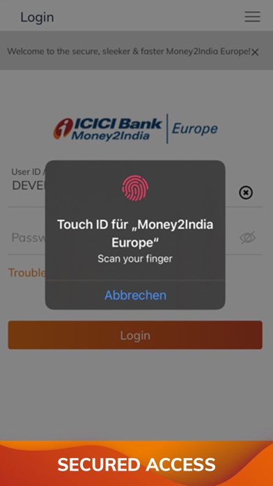 Money2India (Europe) Screenshot
