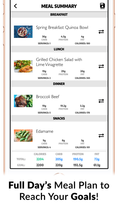 Exerprise Workout Meal Plannerのおすすめ画像5