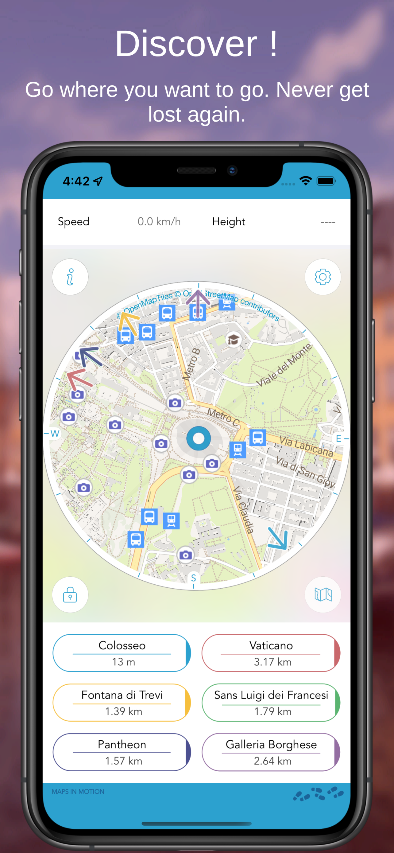 Rome on Foot : Offline Map