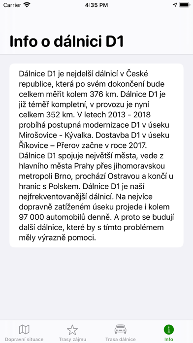 Dopravní situace Screenshot