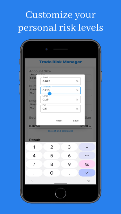 Trade Risk Manager Screenshot