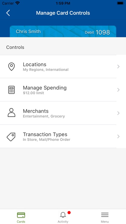 TCB Debit Card Manager