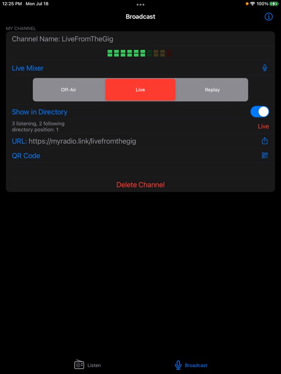 myRadio.link iPad screenshot 2 - Music app