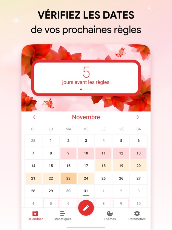 Screenshot #4 pour Calendrier Règles - Mon Cycle