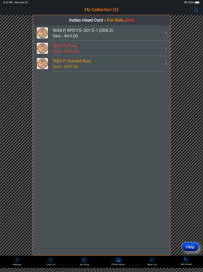 Indian Head Cent Collection