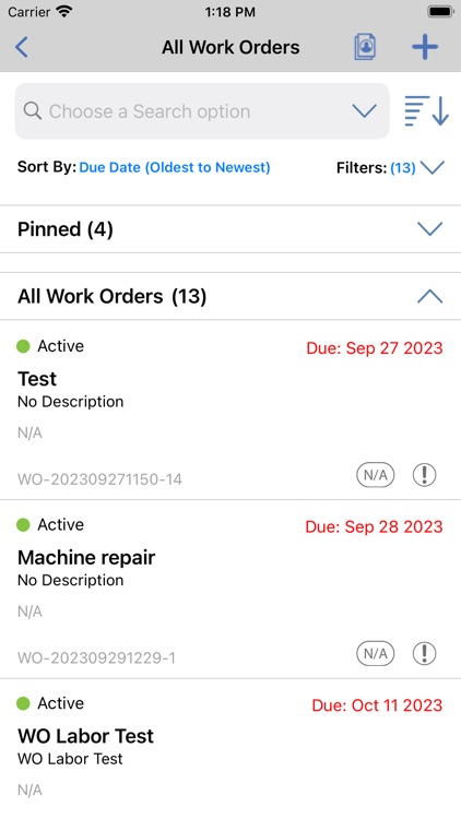 FTMaintenance Select WorkOrder screenshot-3