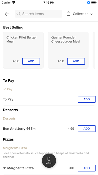 Joe's Chicken & Pizza Screenshot