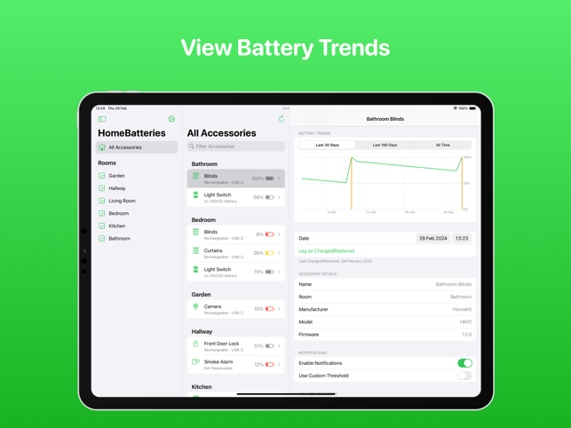 ‎HomeBatteries for HomeKit Screenshot