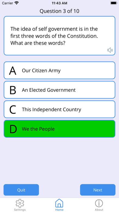 US Citizenship Test 2025 Plus Screenshot