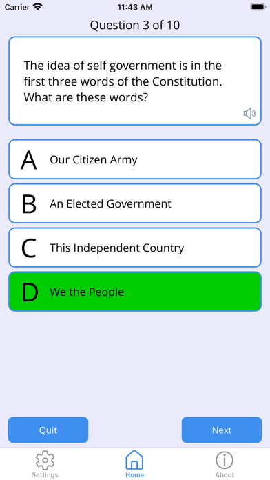 US Citizenship Test 2024 Plus Screenshot