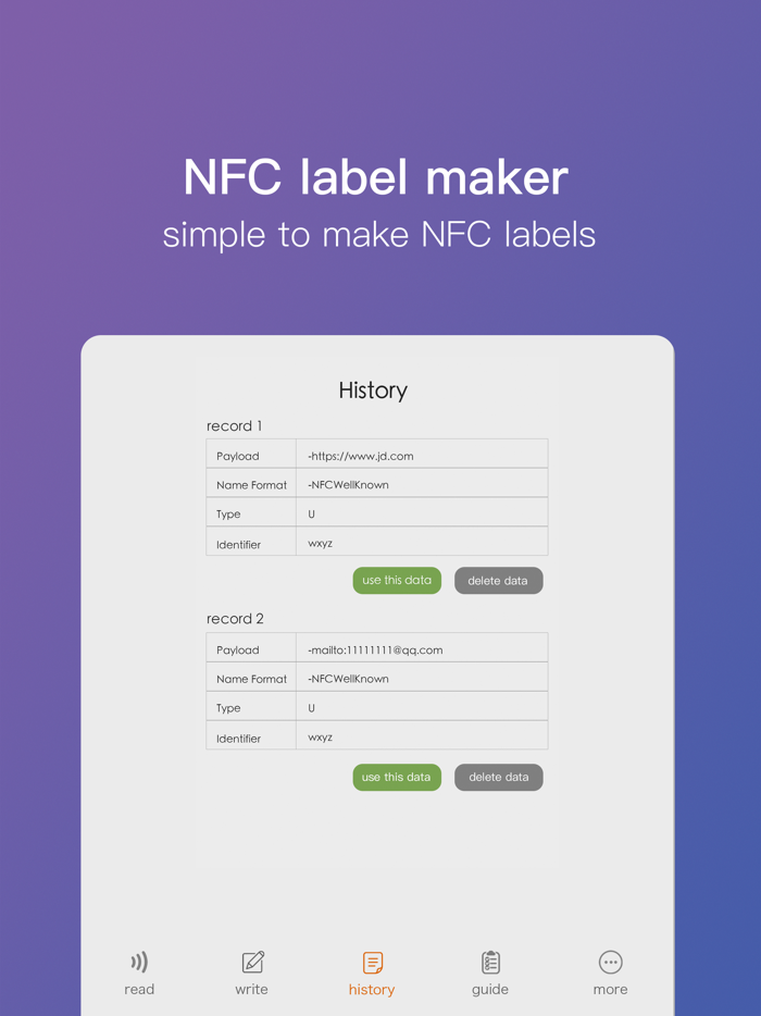 NFC ScannerReaderWriter