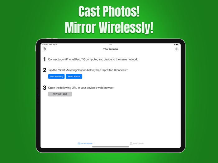Air Mirror - TV and Game Console