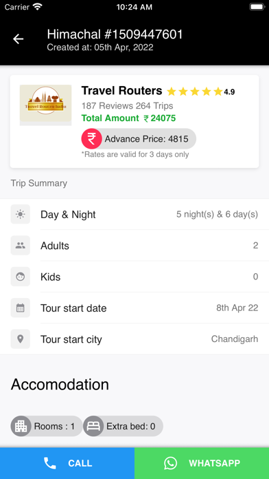 TravelSetu Tour Packages Screenshot