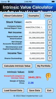 intrinsic value calculator oe iphone screenshot 1