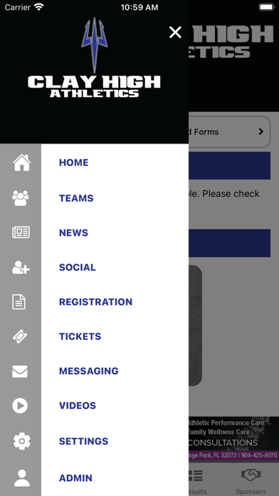 Clay High Athletics Screenshot
