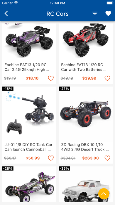 RC Cars Toys Online Shopping Screenshot