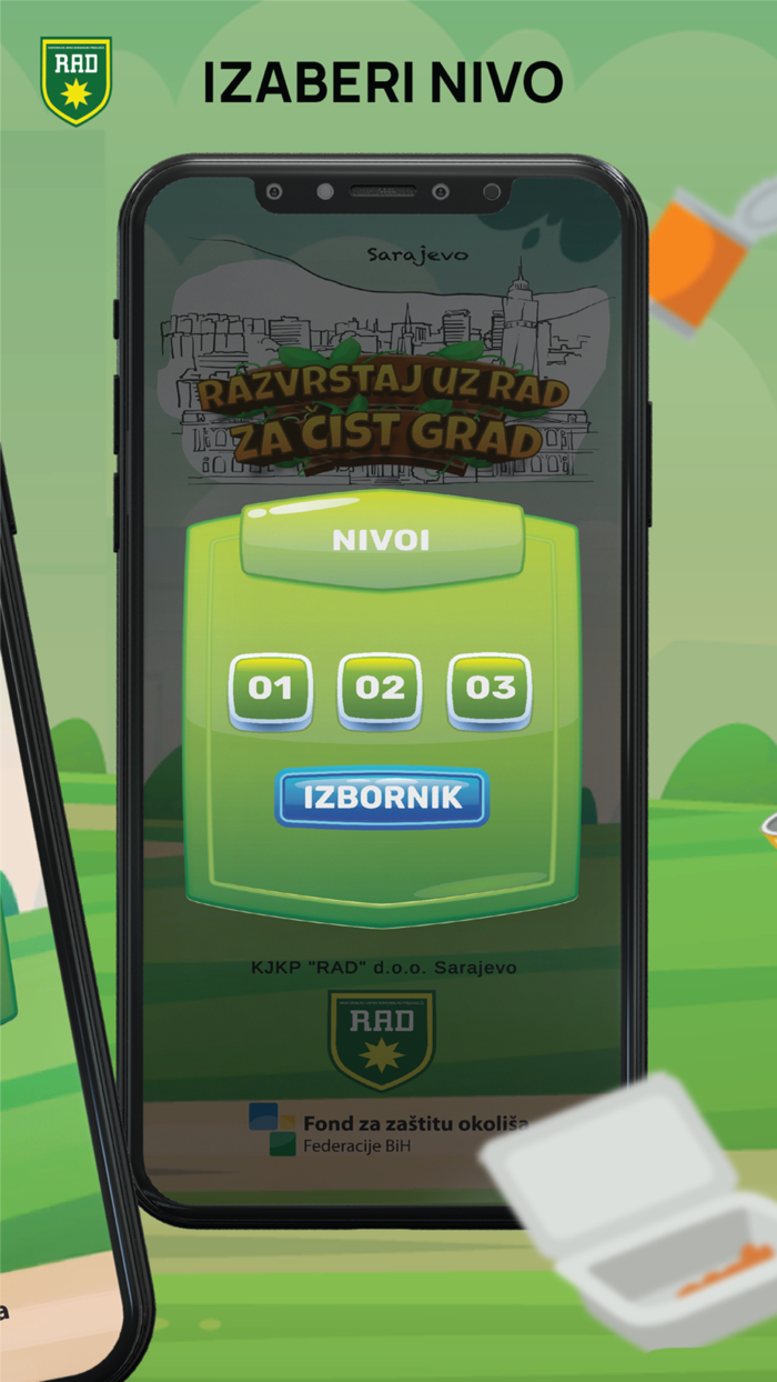 Razvrstaj uz RAD za cist grad