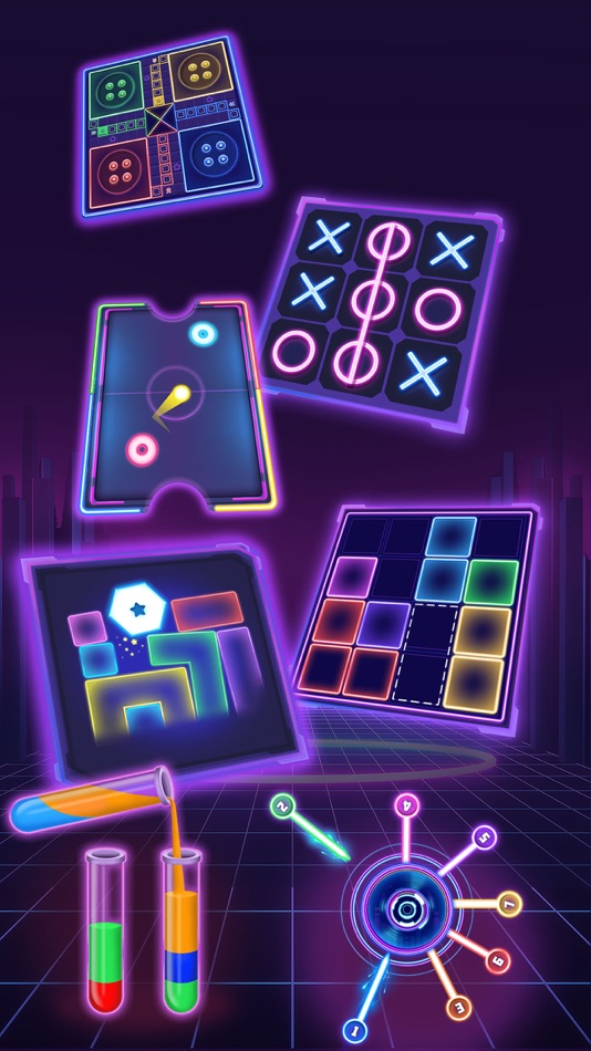 #3. Tic Tac Toe 2 Player: XO Glow (iOS) 由: Tran Dinh Hung