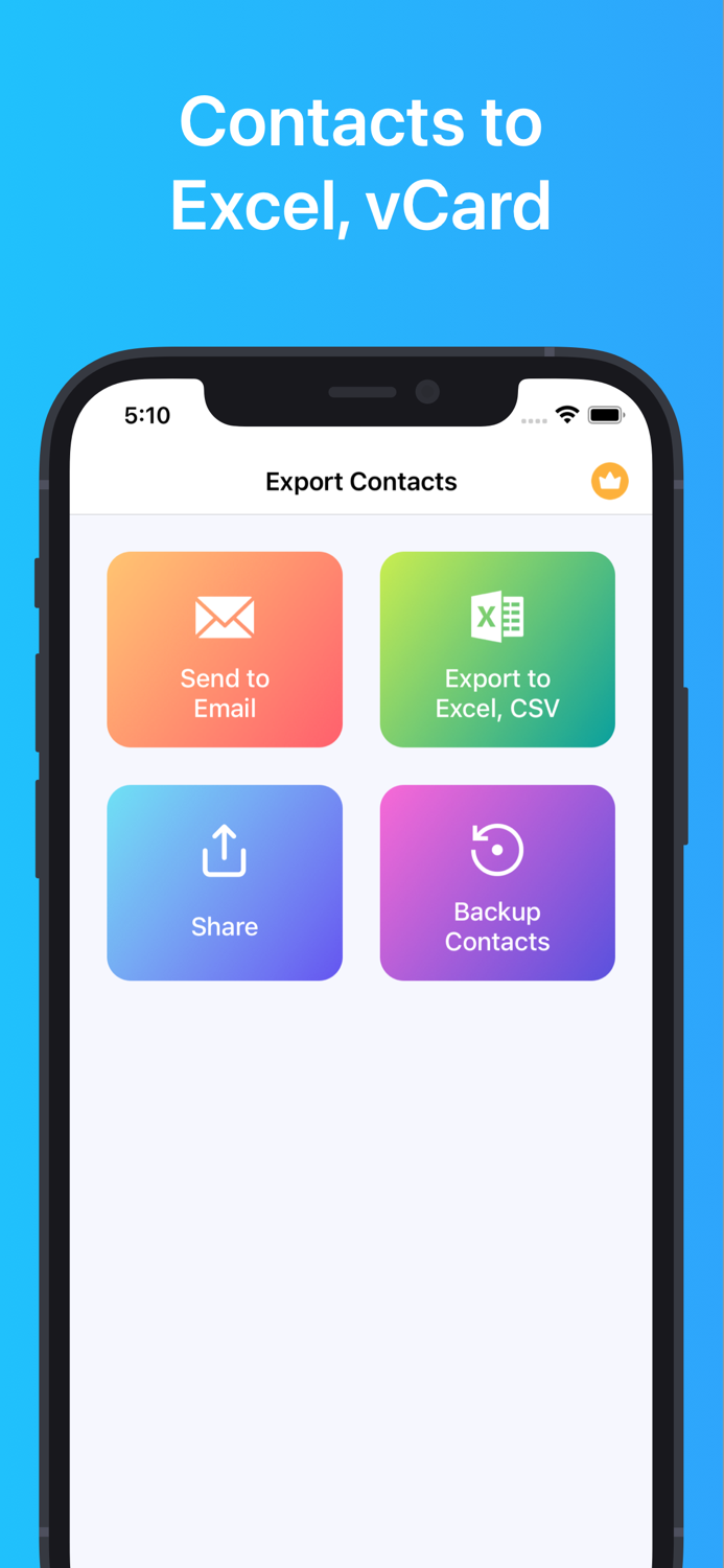 Export contact Excel XLS CSV