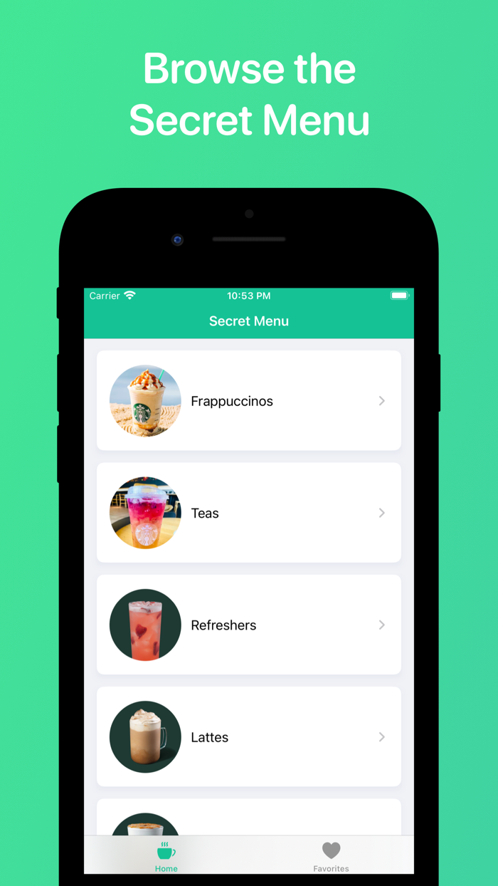 Secret Menu for Starbucks 1