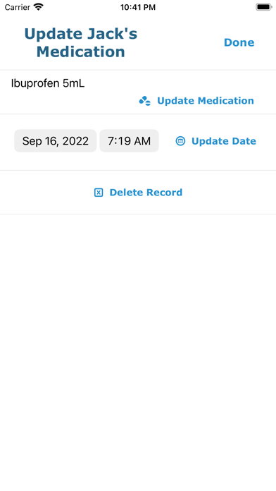 My Sick Family Illness Tracker Screenshot