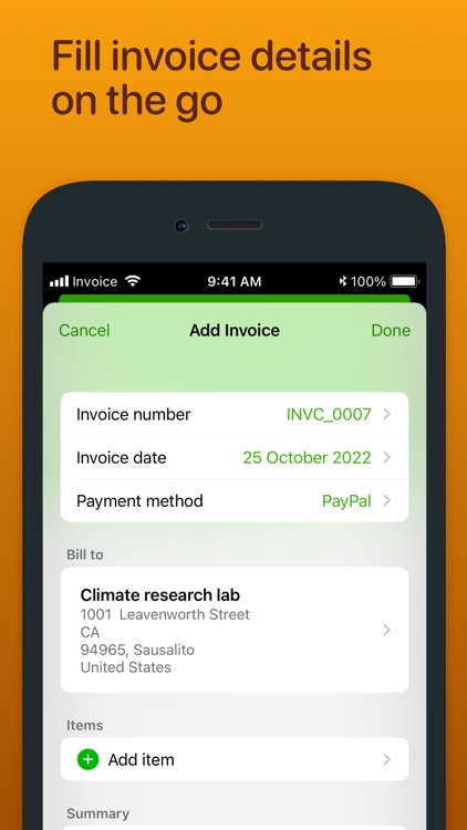 Paid. Invoice & estimate maker screenshot-4