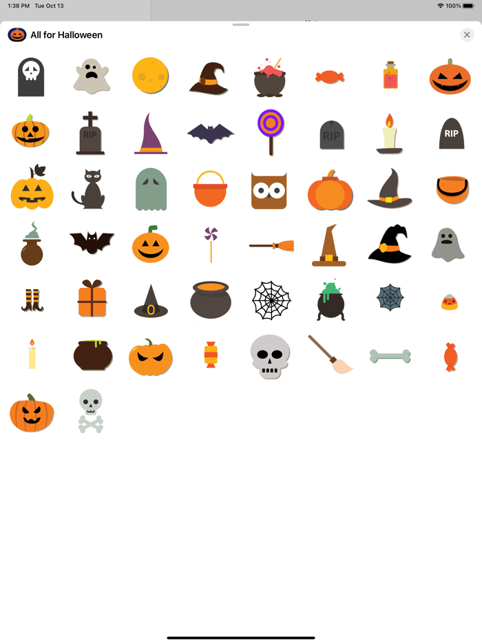 Halloween stuff stickers emoji