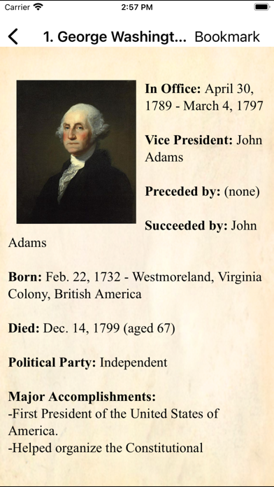 U.S.A. Presidents Pocket Ref. Screenshot