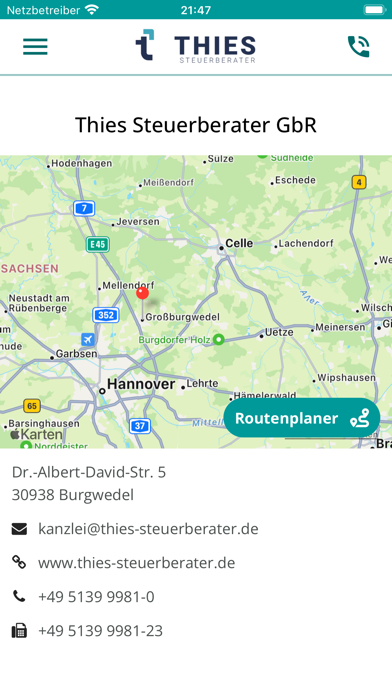 Steuerberater Thies Screenshot