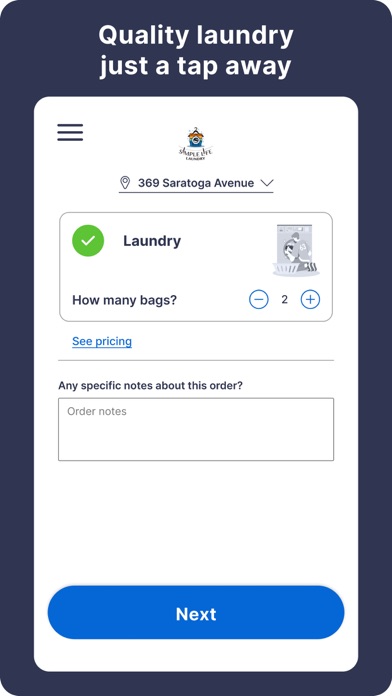 Simple Life Laundry app screenshot