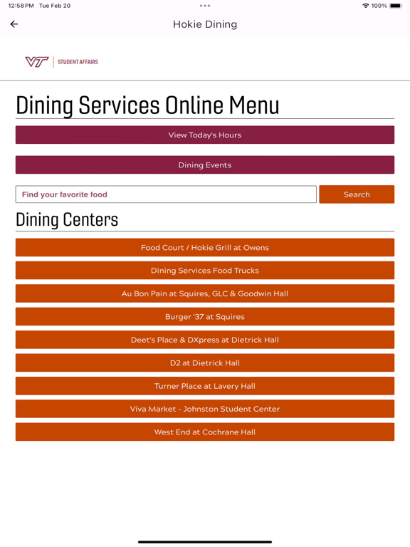 Screenshot #4 pour Hokie Dining