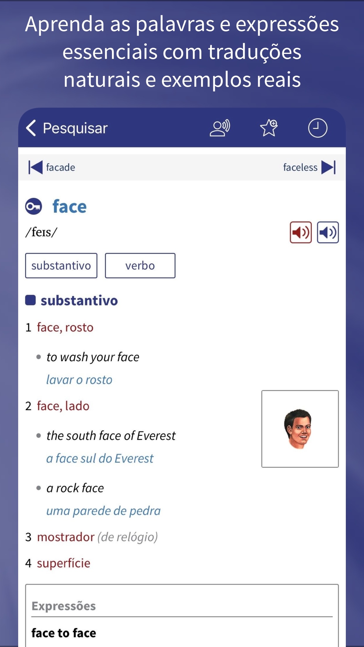 Screenshot do app Oxford Learner’s Dictionaries