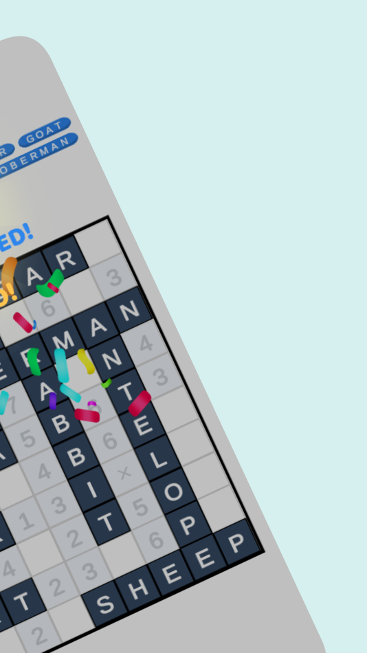 #6. Minesweeper Words -CrossPuzzle (iOS) By: Antonis Panoris
