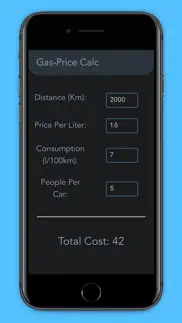 gas cost calculator iphone capturas de pantalla 3