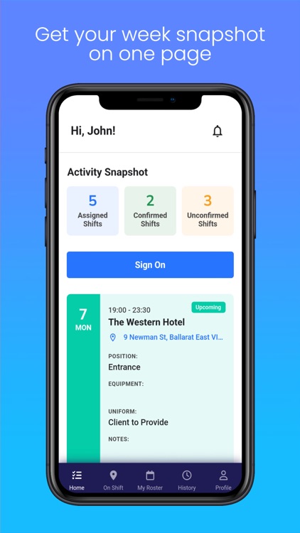 Skeddule - Shift Sign On/Off