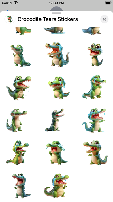 Screenshot 3 of Crocodile Tears Stickers App