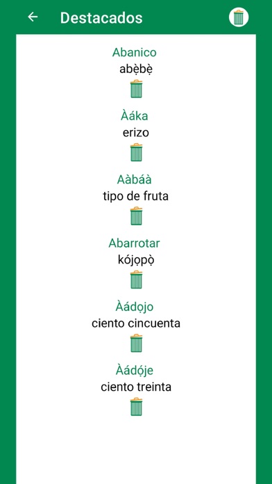 Diccionario Yoruba-Español Screenshot