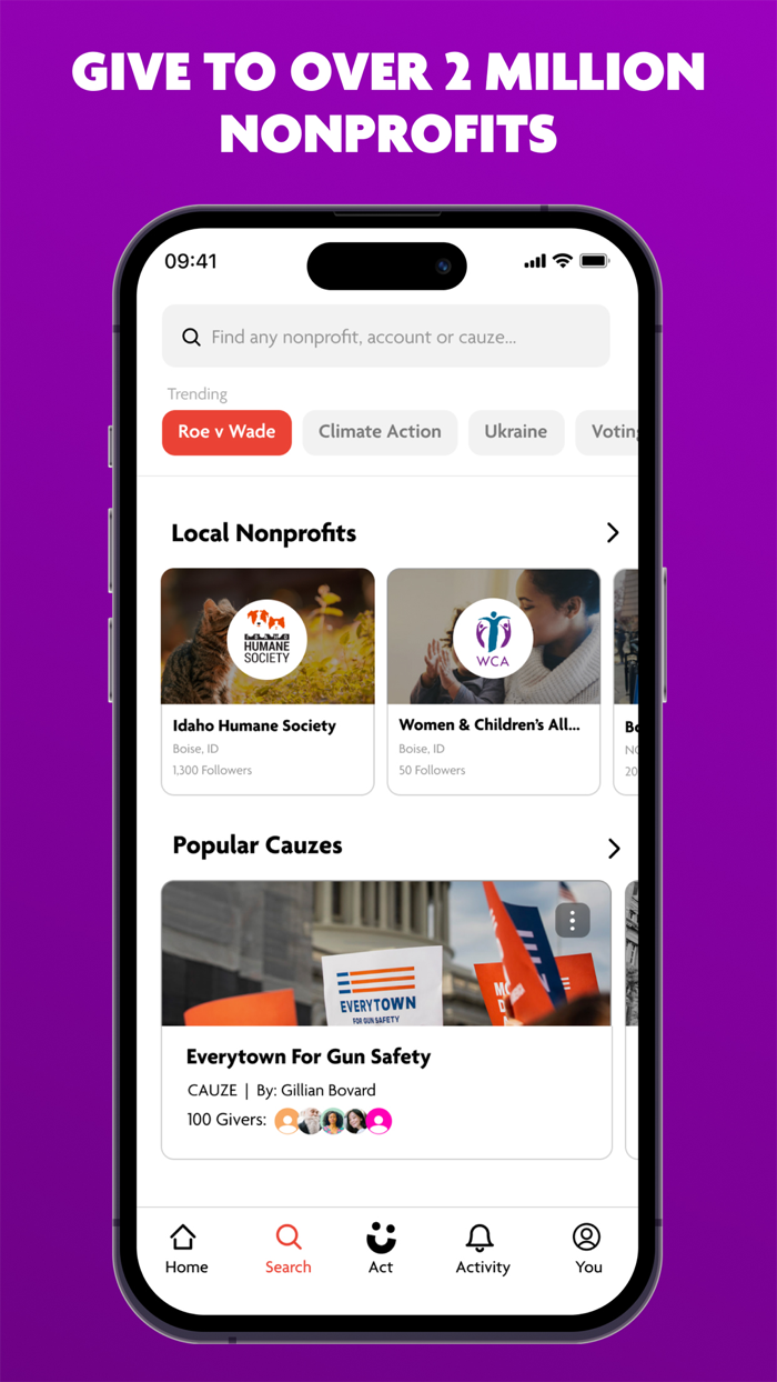 Cauze Charitable Giving