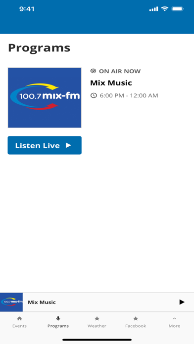 100.7 Mix FM Todays Hit Music Screenshot