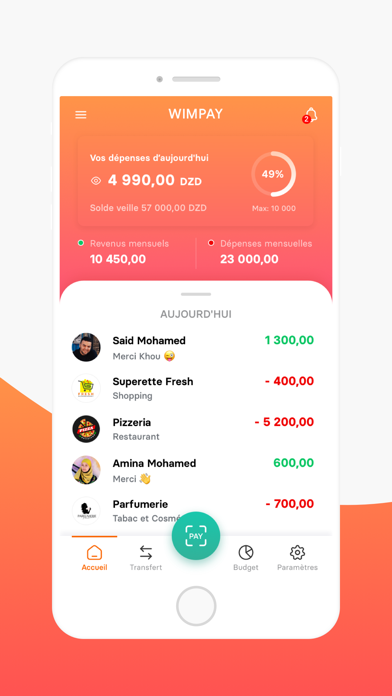 WIMPAY AL SALAM BANK Screenshot